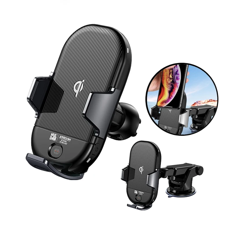 

JOYROOM Qi Car Wireless Charger for iPhone Mobile Phone Charger Infrared Induction Fast Wireless Charging Car Phone Holder Stand