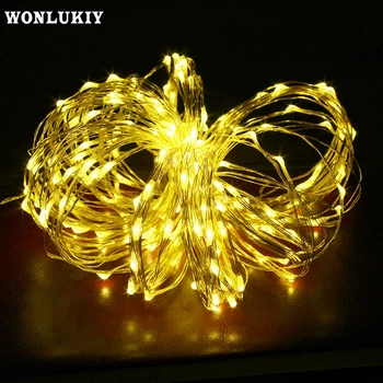 

Copper Silver Wire 10M Battery LED String Lights Waterproof Holiday lighting For Fairy Christmas Tree Wedding Party Decoration