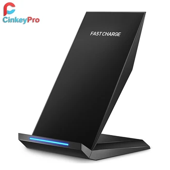 

CinkeyPro QI Wireless Charger Quick Charge 2.0 Fast Charging 2-Coils Stand for iPhone 8 10 X Samsung S8 Mobile Phone Universal