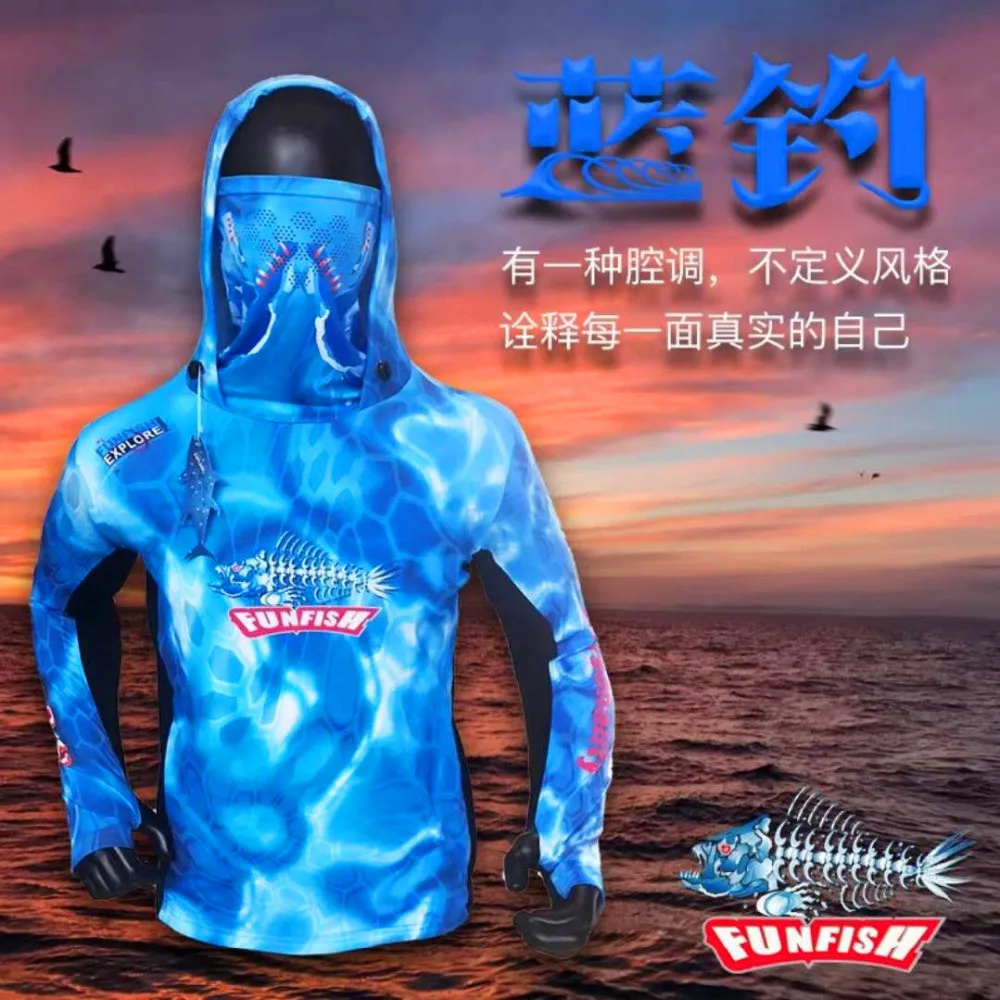 FUNFISH Fishing Clothes Long Sleeve L XL XXL 3XL With Hat Ultra-Light Hooded Quick Dry Sun Protection Fishing Shirt Anti-UV цена FUNFISH Fishing Clothes Long Sleeve L XL XXL 3XL With Hat Ultra-Light Hooded Quick Dry Sun Protection Fishing Shirt Anti-UV цены онлайн