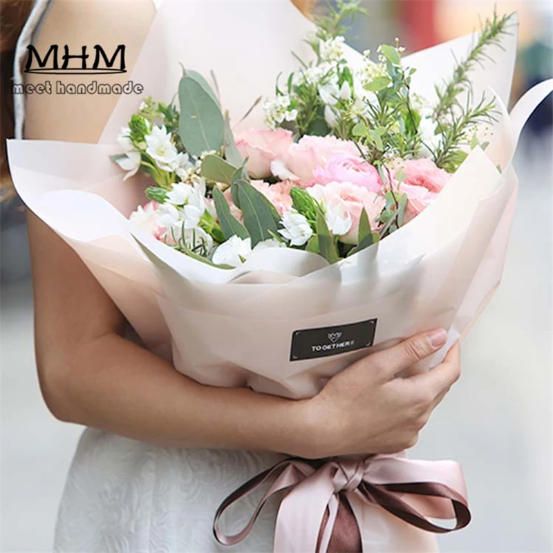 aliexpress com buy 10pc l fashion mist bouquets flowers flower wrapping paper supplier in malaysia