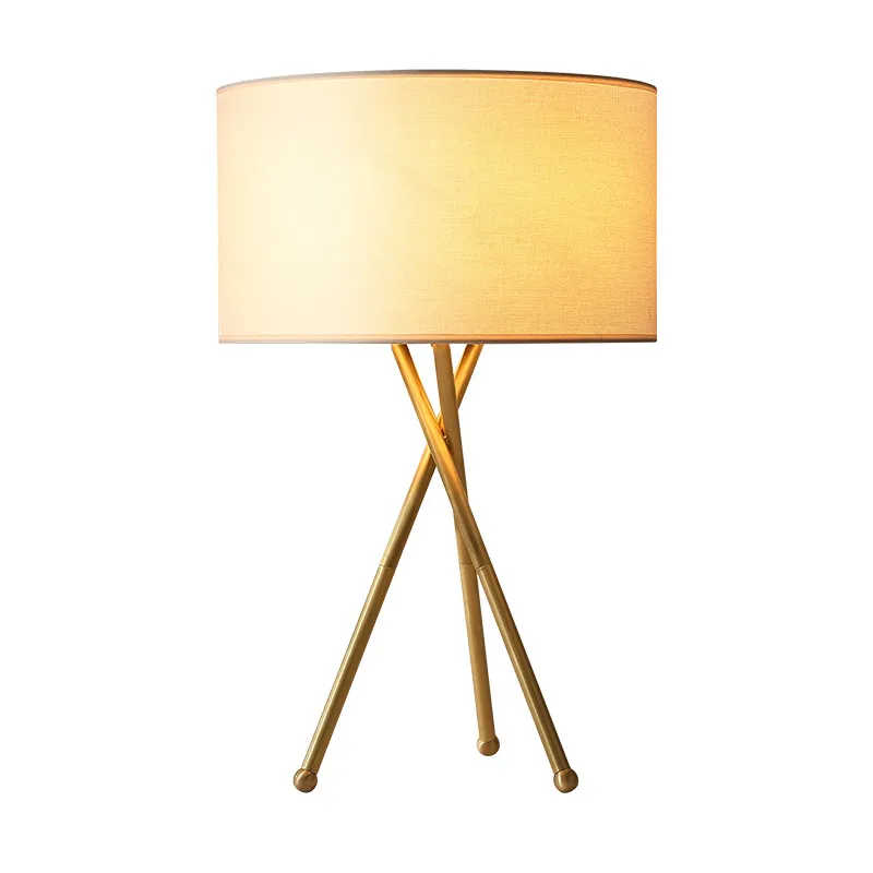 American style real brass table lamps simple foyer bedroom study Gold