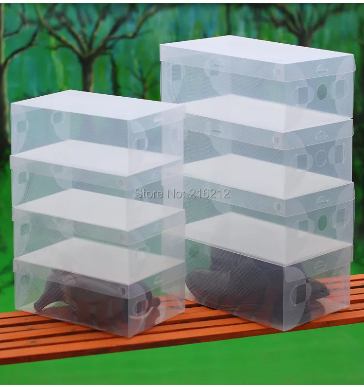 Household font b Men b font Transparent Clear font b Shoe b font Storage Organizer Box