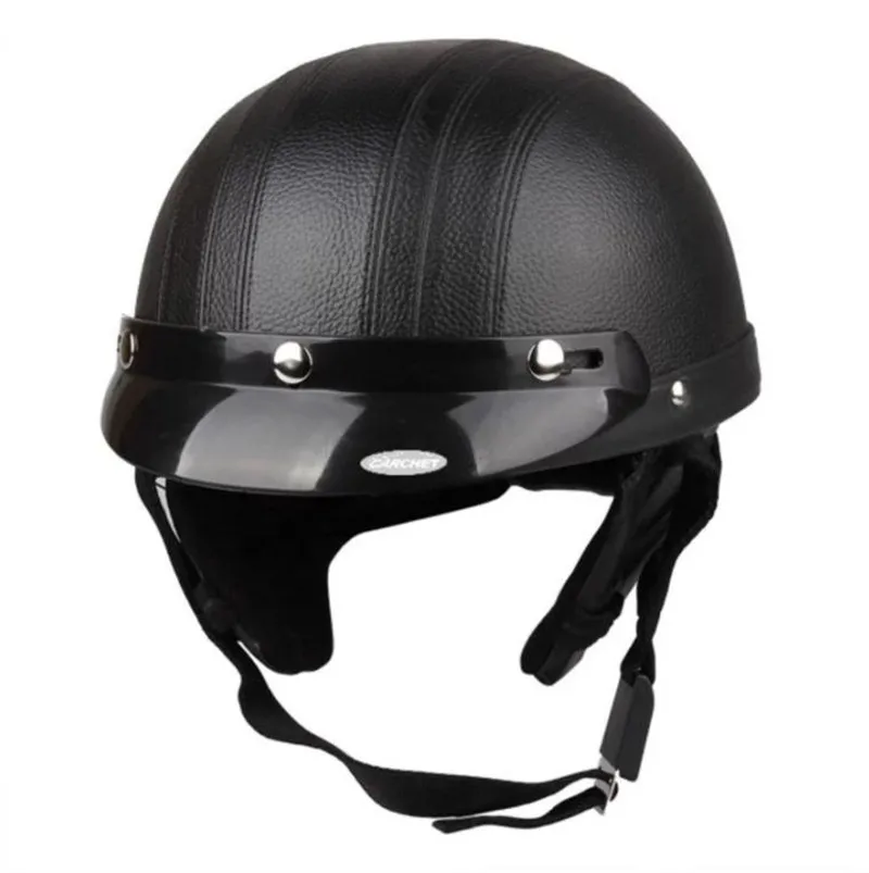 新しい夏のオートバイのヘルメットベスパオープンフェイスハーフバイクヘルメット ゴーグルヴィンテージドットの女性 3 色 Leather Motorcycle Helmets Motorcycle Helmetmotorbike Helmet Aliexpress