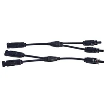 XINPUGUANG 1sets Y Type male female 2 in 1 adapter MC4 connector Solar Cable for RV Boat Camping Car 12V solar panel