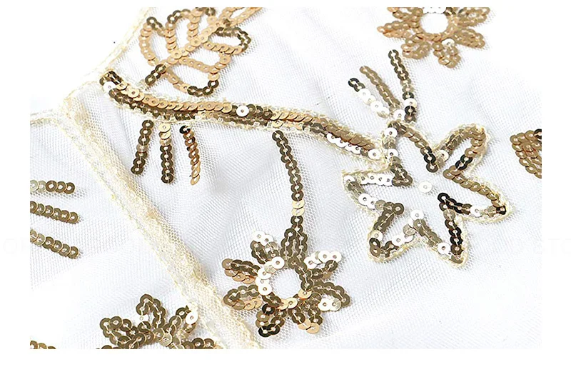 Women Glittering 1920s Shawl Wraps Sequin Beaded Evening Cape Bolero Flapper Cover Up (8)