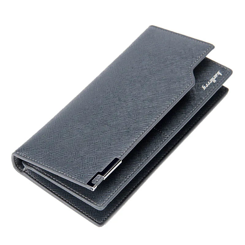 

New mens long PU leather wallet slim Casual purse Clutch for men Business for men solid Portable Cash Purses Casual Wallet WBL22