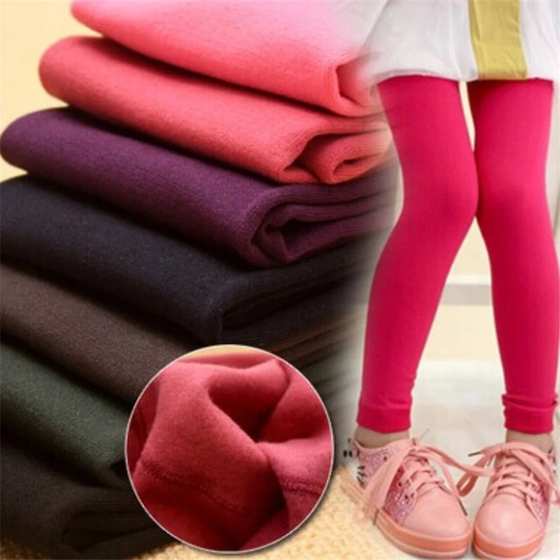 

girls tights kids toddlers cotton pantyhose thicken warm solid tights for girls autumn winter collant fille calcetines mujer