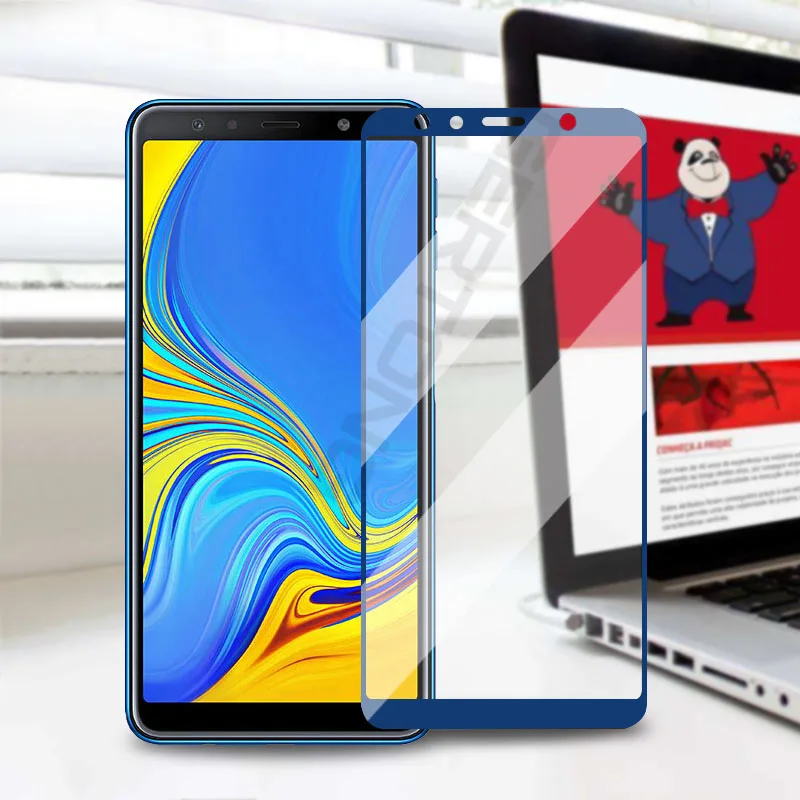 GerTong 9H полное покрытие Переднее стекло для Samsung Galaxy A7 A6 A8 Plus 2018 закаленное A9 Star
