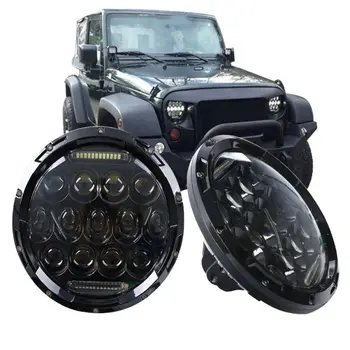 

DOT Approved 7Inch 75W Waterproof Round LED Headlights with DRL Hi-Lo Beam for Jeep Wrangler Trucks Offroad Lights