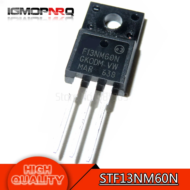

10PCS STF13NM60N 13NM60N 13NM60 MOSFET N-CH 600V 13A MDMESH MDmesh new original