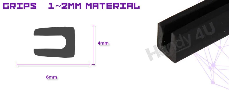 52 Новые поступления 4" 100 см черная отделка края полосы уплотнение 6x4 мм U столб двери автомобиля Защита резиновая уплотнительная полоса анти гибкий прочный