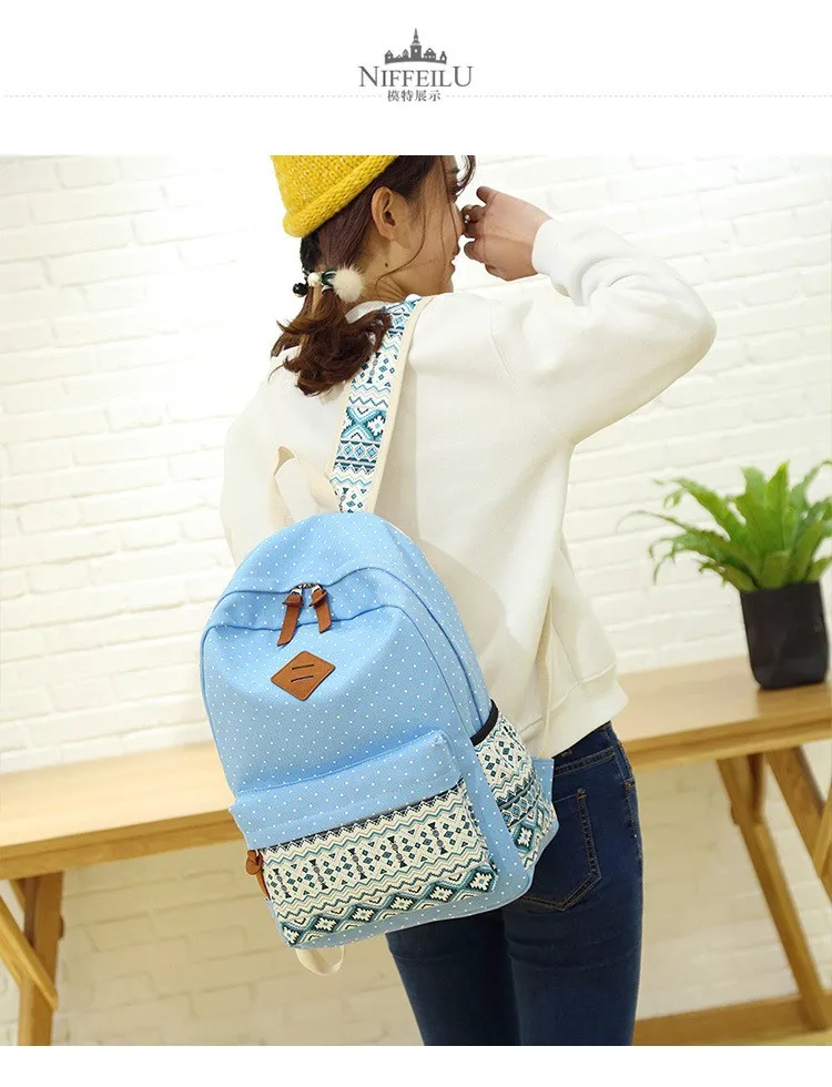 YK-Leik, Модный женский рюкзак в этническом стиле, высокое качество, холщовые рюкзаки, детские школьные сумки для девочек, mochila feminina