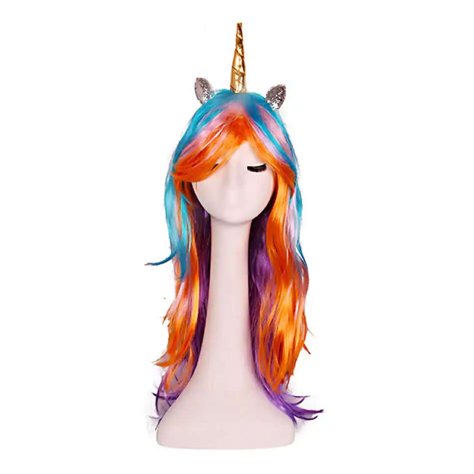 Ladybug Girls Marinette Cosplay Wig Adrien Chat Noir Dress Up Hair Unicorn Dress Up Hair Little Mermaid Ariel Headwear Headband