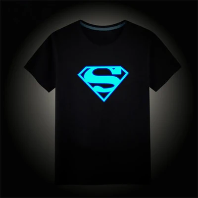 Светящиеся футболки с короткими рукавами для мальчиков и девочек «Супермен» и «Бэтмен», детские рождественские топы для маленьких девочек - Цвет: SPM