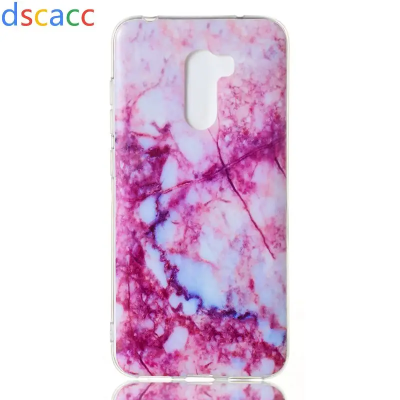 Темно-серый DSCACC мраморный IMD Мягкий ТПУ чехол для Xiao mi Pocophone F1 красный mi 5 Plus Note5 Note6 Pro 5A 4X mi A2 Lite 100 шт - Цвет: Темно-серый