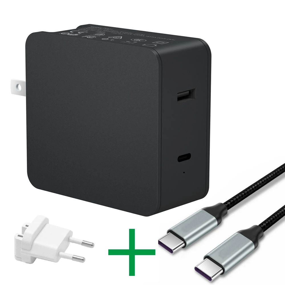 USB C зарядное устройство 57 Вт USB мощность доставки Quick Charge 5 в 2.4A+ PD 45 Вт путешествия зарядное устройство для Apple MacBook samsung зарядное устройство для ноутбука - Тип штекера: EU with cable