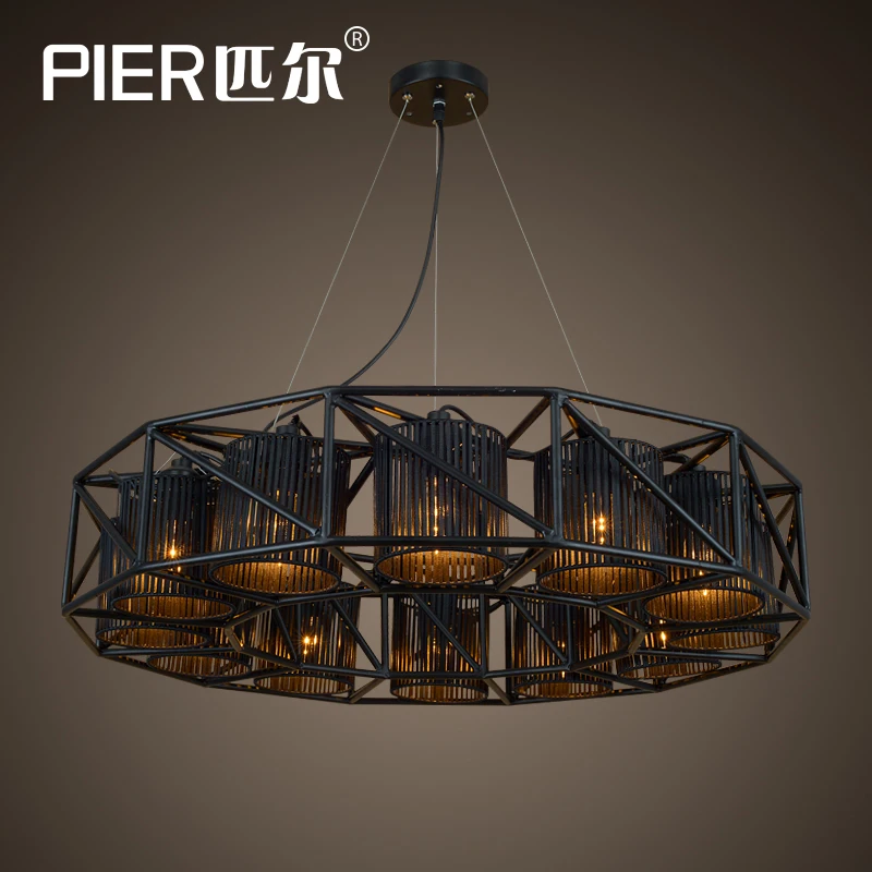 

Loft retro industrial wind iron pendant light restaurant hotel nostalgic bar hanglamp