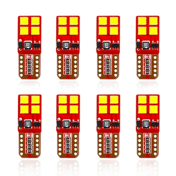 

4PCS T10 W5W 194 Canbus Car Bulb 8LED Clearance License Plate Auto Reading Map Door Side Marker Parking Position Dome Light 12V