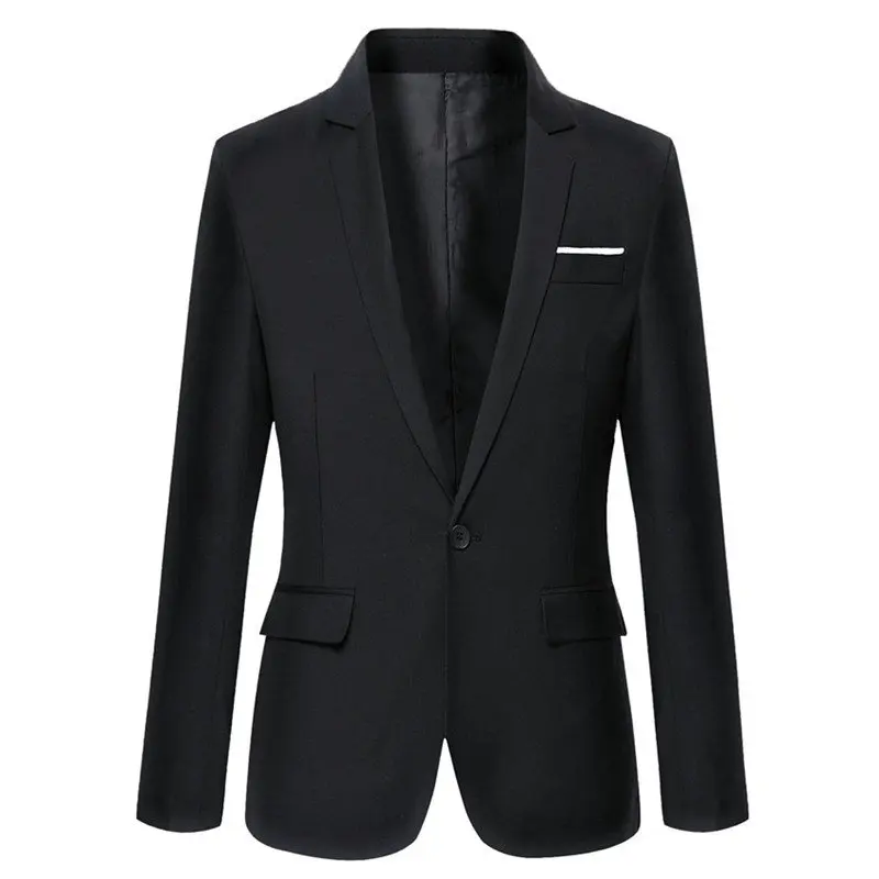 

New Arrival Fashion Blazer Mens Casual Jacket Solid Color Cotton Men Blazer Jacket Men Classic Mens Suit Jackets Coats YF-19