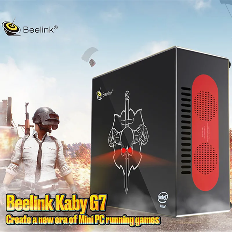 Beelink кабы G7 I7 8709G мини ПК Intel Kaby Lake Radeon RX Vega GH Графика Bluetooth Динамик 2 5 ''HDD 4 г/5 8 Г Wi