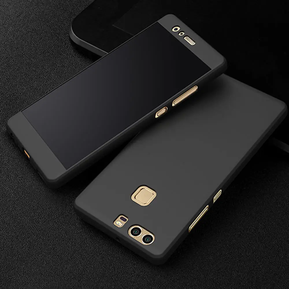 Защитная пленка для экрана + чехол 360 Huawei P20 Lite P9 P10 Plus ударопрочный чехол-бампер P8