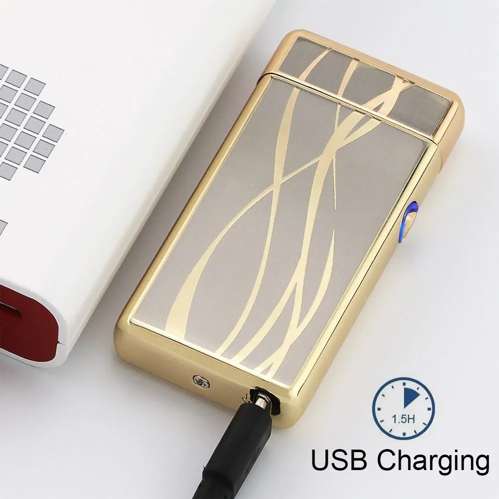 Двойной ветрозащитный прикуриватель электрическая зажигалка usb электронная