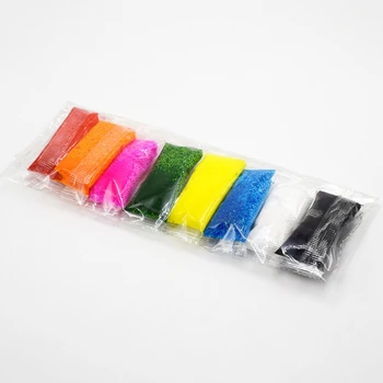 

8pcs 5g Snow Mud Fluffy Floam Slime DIY Puzzle Bead Slime Toy Light Clay