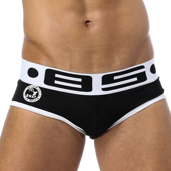 

ORLVS Brand Printed Style New Men's Fashion Briefs Underwear Men Casual Shorts Cotton Underpants Sexy Briefs