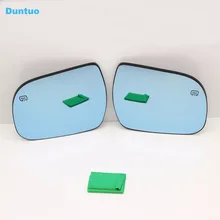 Blue Wing Mirror Glass With Base-Heated Car Angle Wide Glare Proof Mirror For Toyota Sienna