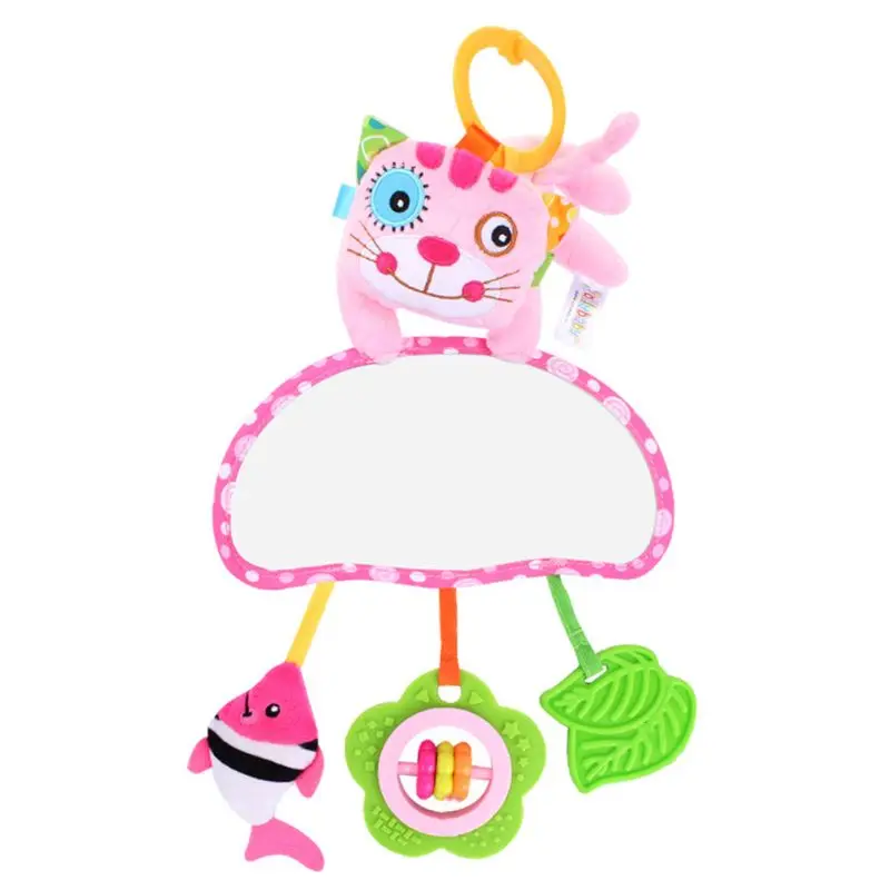 Детские плюшевые игрушки многофункциональный развивающие милое зеркало ручной колокольчик кулон - Цвет: 1
