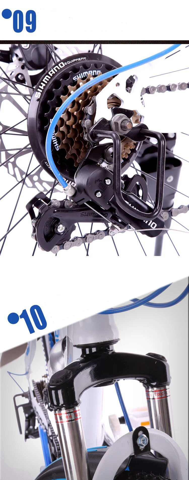 Discount 24 speed Mountain Bike  22 inch/24 inch   Double disc brake chain   Spring fork variable speed vehicle 11