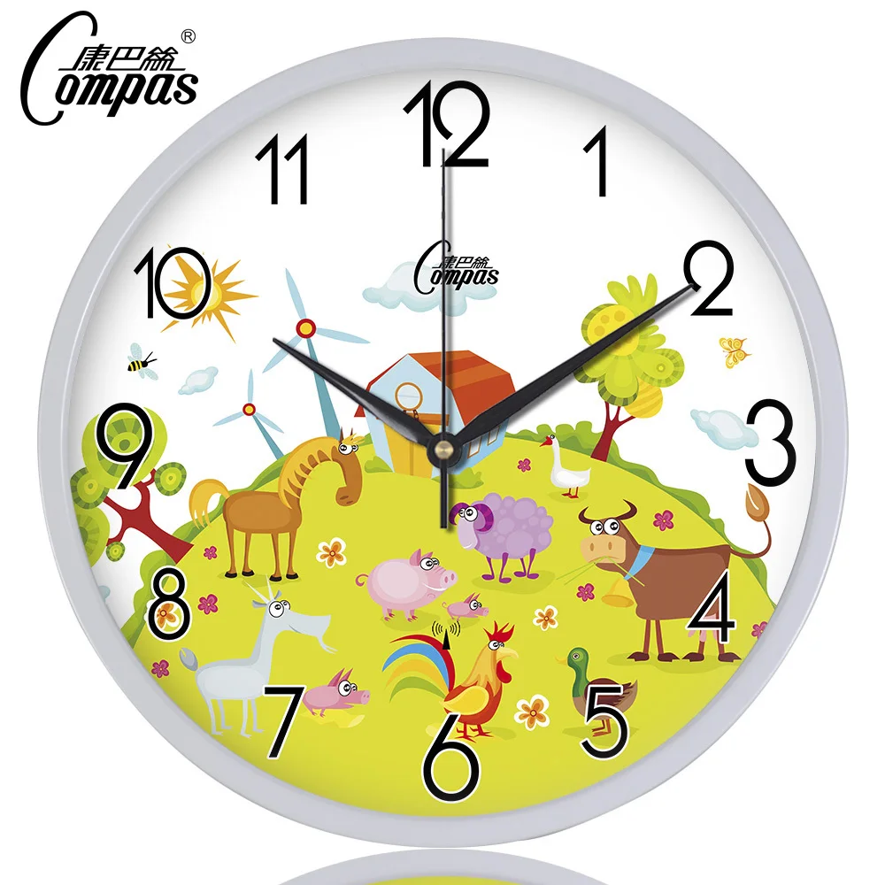 Compas Living Room Wall Clock Mute Creative Pastoral Watches Personality Big Clock Radio Clock Modern Metal Pocket Watch Watch Film Watches Eventclock Steel Aliexpress