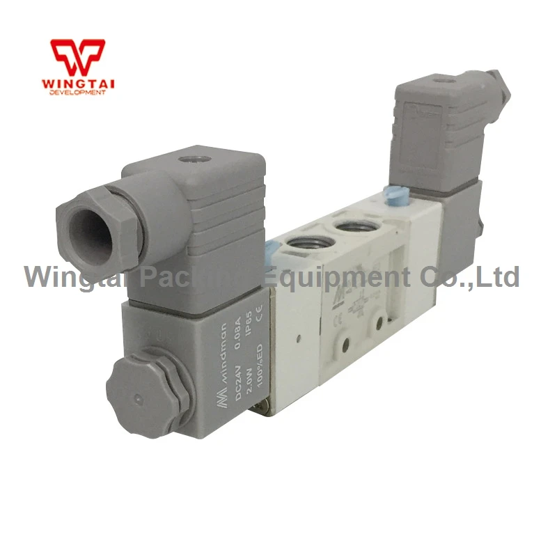 

1/4" AC220V Mindman MVSC-220-4E2 5 ported 4 Way Solenoid Valve Gas Water Oil Air Valve DC24V AC110V or AC220V Option