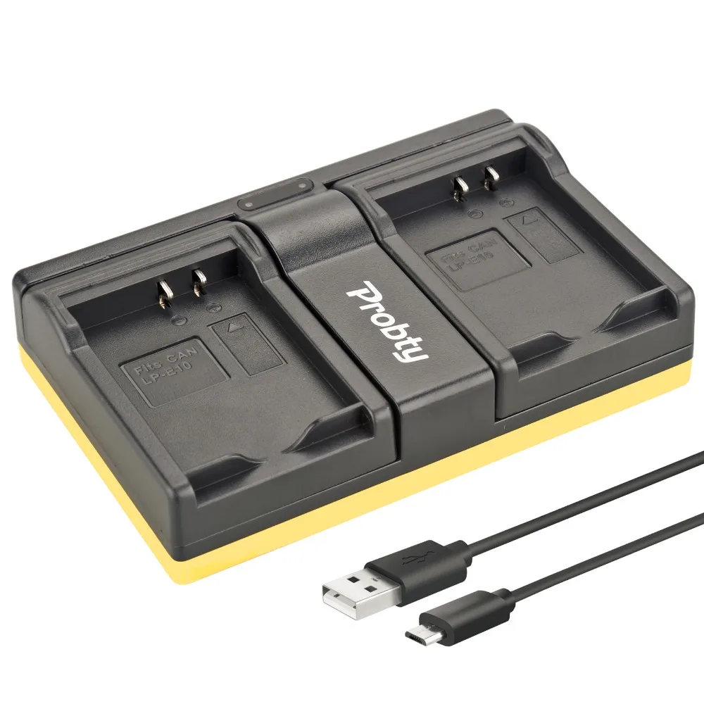 

Probty LP-E10 LP E10 USB Dual Charger For Canon EOS 1100D 1200D KISS X50 X70 X80 REBEL T3 T5 T6