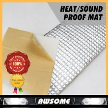 100cmx100cm 40″x40″ CAR TRUCK AUTO HEAT SOUND Shield FOIL INSULATION Exhaust Muffler For Hood Firewall Tailgate Sound Control