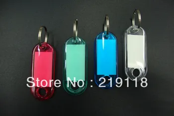 

Free Shipping 100pcs Blank Crystal Rectangle Keychains luggage tag Insert Photo Keyrings key card number-Free Shipping