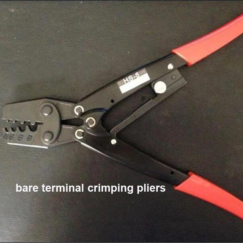 

Good Quality 1 pc/Lot HS-8 Energy Saving Non-Insulated Terminals(Point type) AWG 16-8 Square mm1.25-8 Crimping Plier Crimper