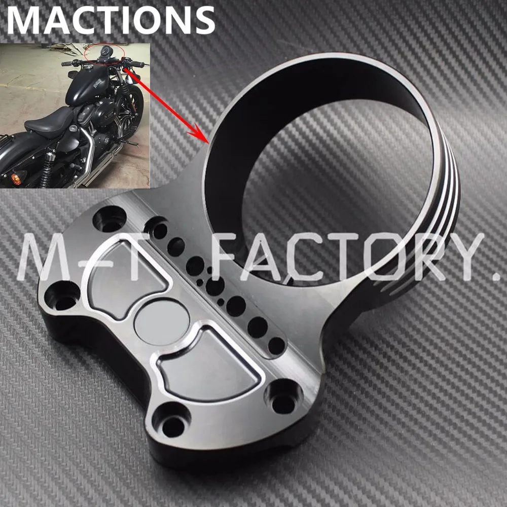 

Motorcycle Black Instrument Bracket For Harley Sportster XL883 Custom Low 1200 CNC Aluminum