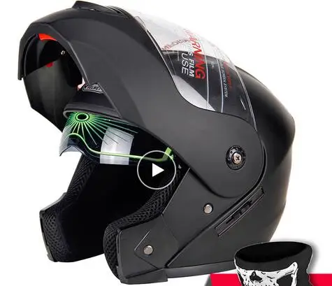 

2019 New Flip Up Motorcycle Helmet Racing Modular Dual Lens Motocross Moto Helmet Full Face Helmets Casco Moto Capacete Casque