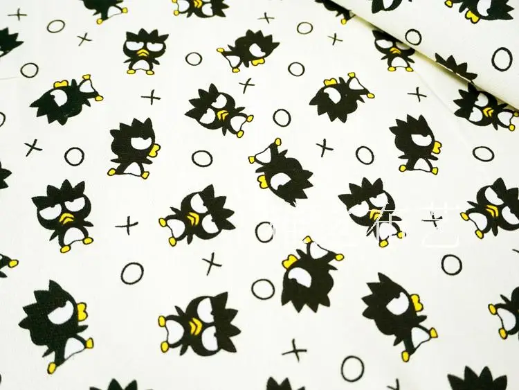 

90*145cm patchwork Canvas fabric cartoon BAD BADTZ-MARU XO fabric for Tissue Kids shoe home textile school bag for Sewing