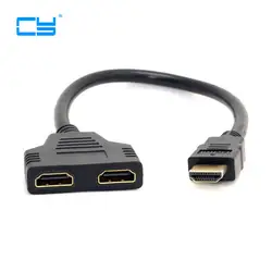 30 см 1080 P кабель 2 порта HDMI штекер 2 HDMI Женский 1 в 2 Выход разветвитель кабель адаптер конвертер для видео ТВ HD ТВ