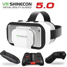 VR SHINECON 5,0 Очки виртуальной реальности 3D очки для 4,7-6,0 дюймового телефона