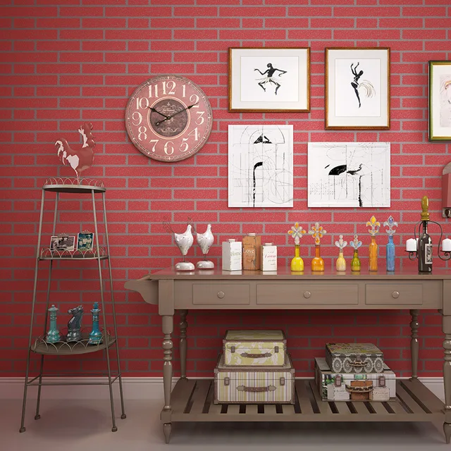 Modern Brick Pattern Vinyl Wallpaper - Image 4