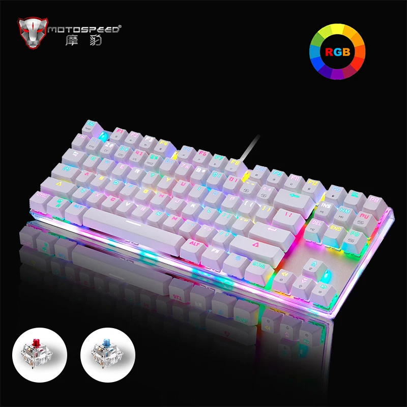 Оригинальная игровая механическая клавиатура Motospeed K87S 87 клавиш
