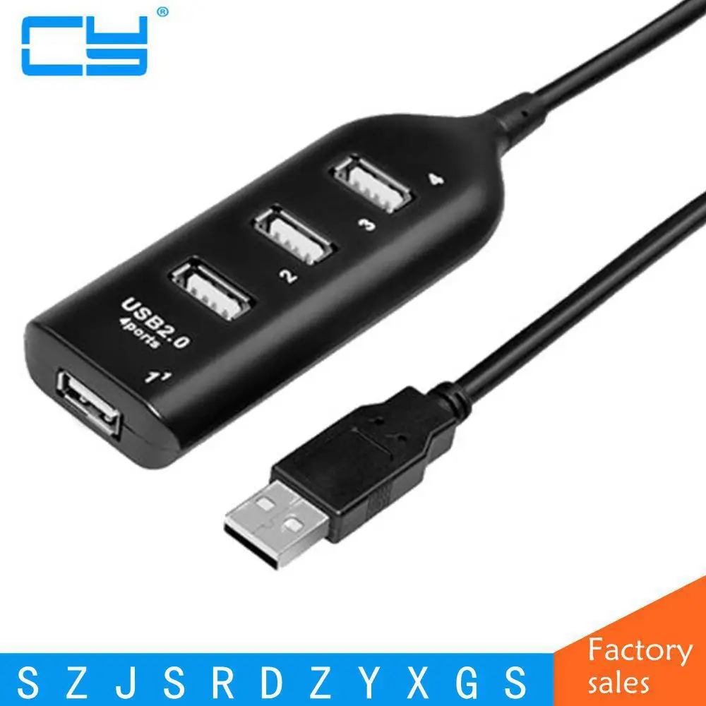 

High Speed USB 2.0 4 Ports 480 Mbps USB Hubs For Laptop PC Computer Peripherals Accessories Hot Sales