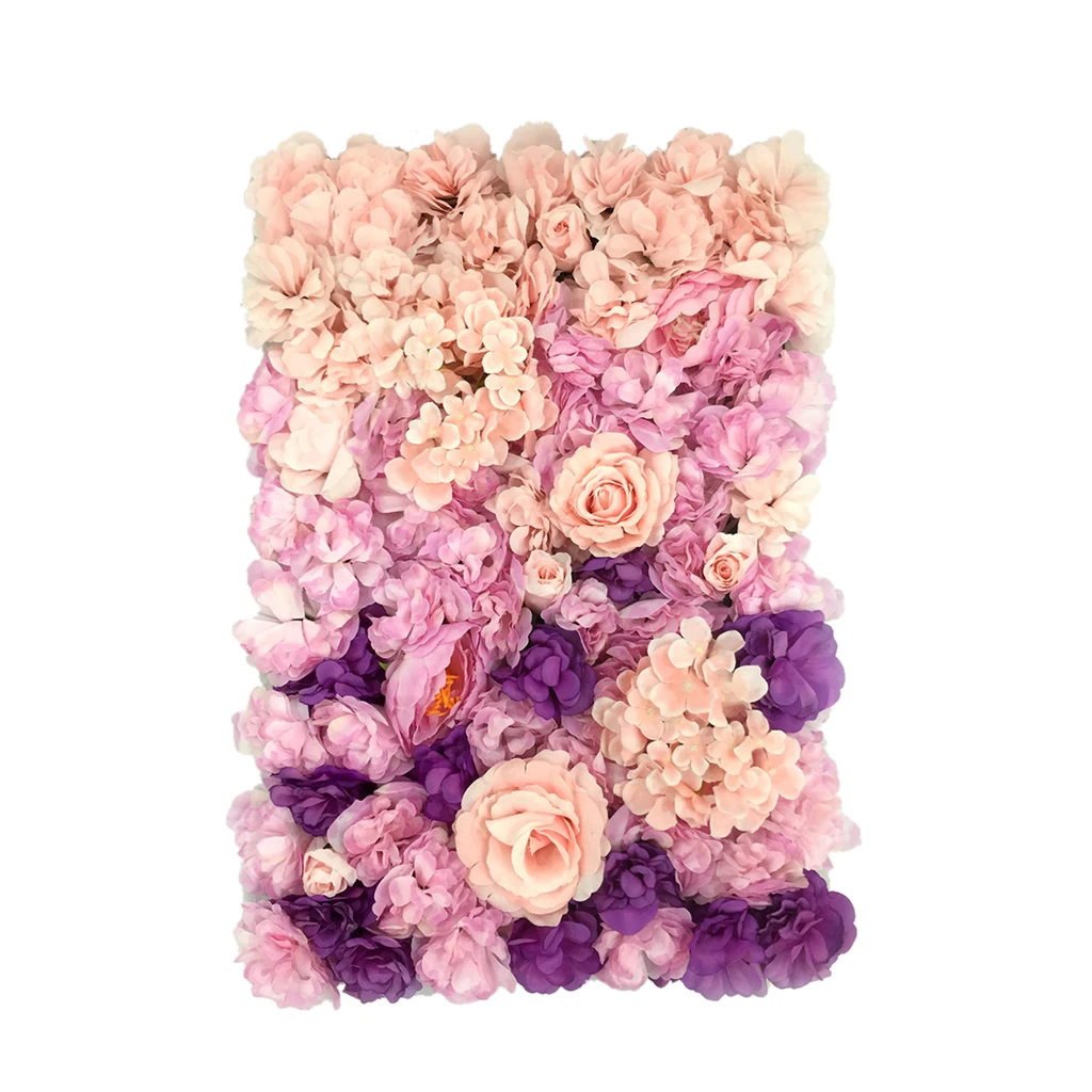 

10pcs Artificial Flowers Wall Romantic Silk Rose Panels Wedding Party Decoration