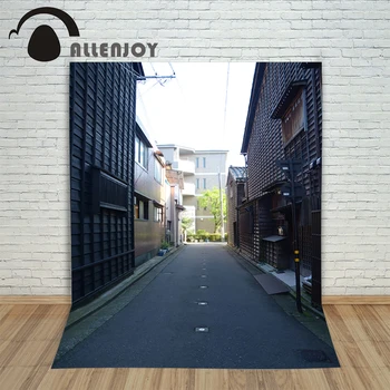 

Background for photos Street houses quiet countryside children's photographic camera backdrop vinyl