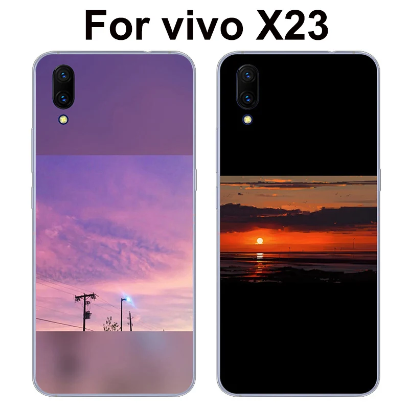 Роскошные мягкие чехлы для телефонов Vivo X23 чехол sunset style VivoX23 Черная защитная