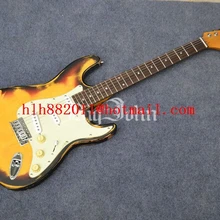 Большой Джон Винтаж стиль одной волны электрогитары В sunburst с липа средства ухода за кожей F-2027
